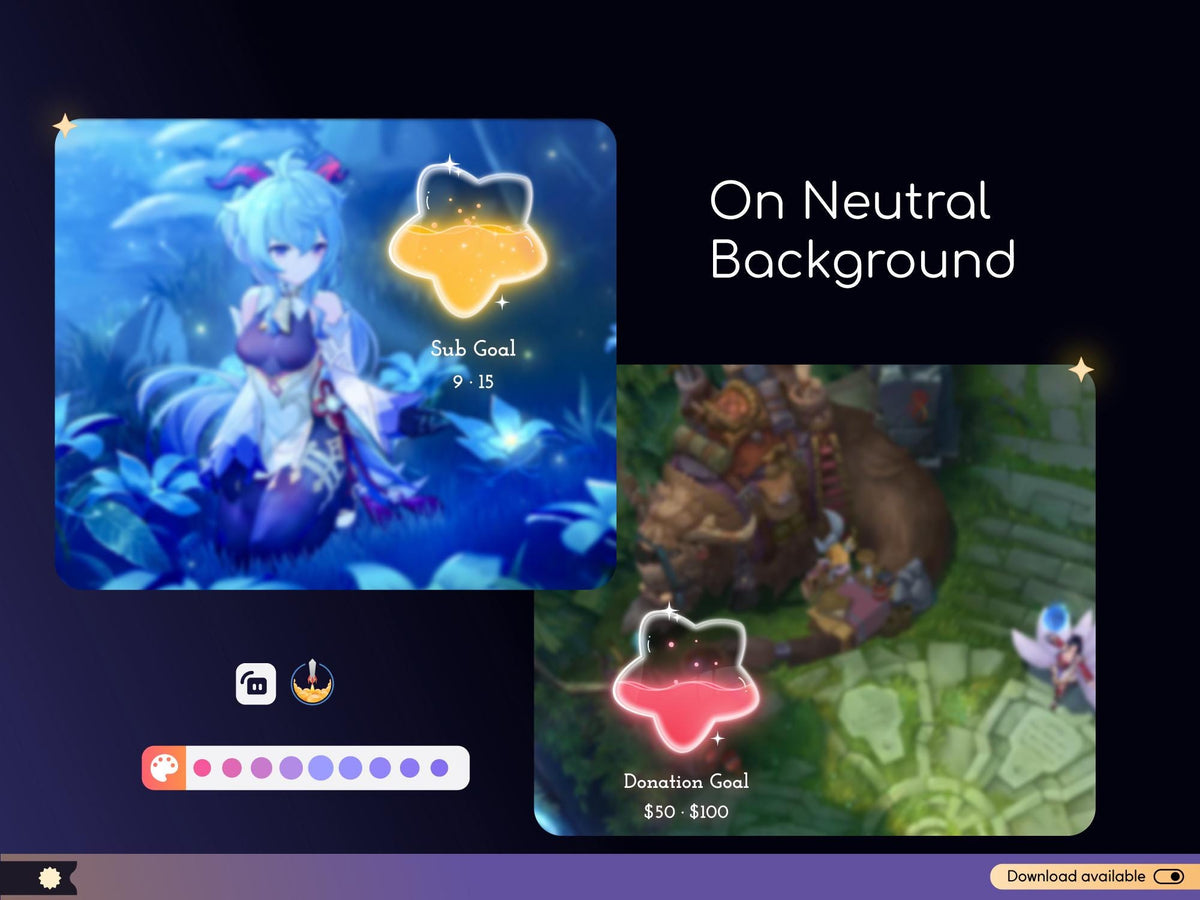 Twitch Star Goal Widget for Twitch - Streamlabs & Streamelements