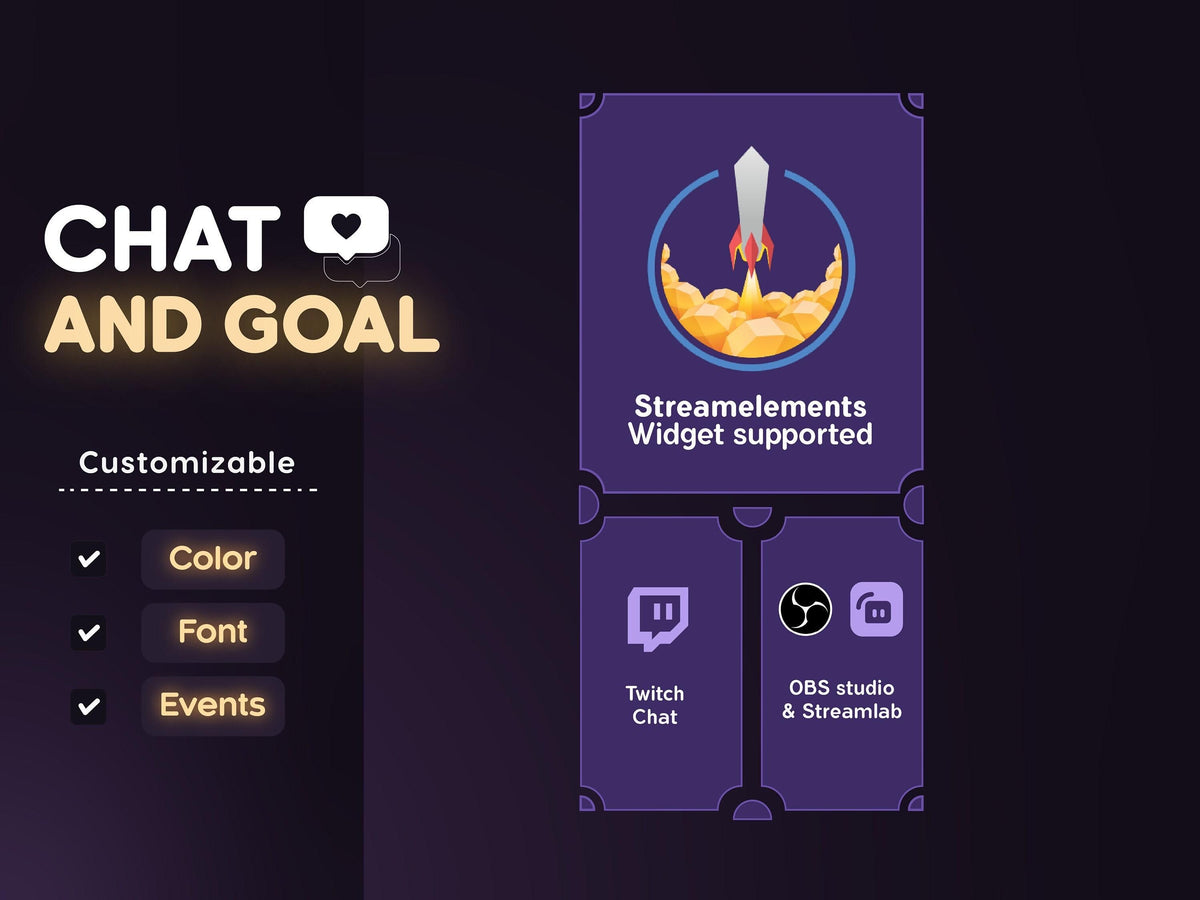 Glass Starry Goal Widget: Customizable Glass Liquid-Filling Design and Animation (StreamElements)
