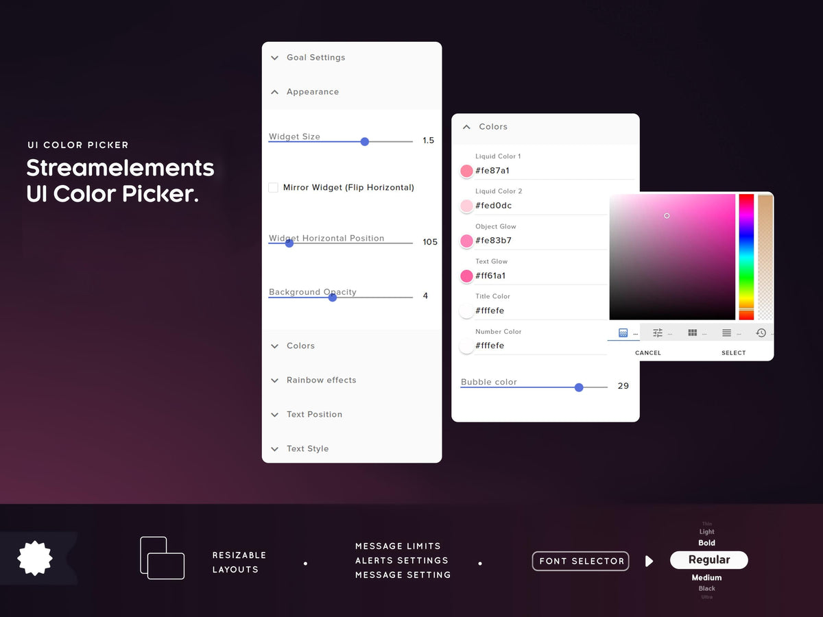 Sakura Glass Goal Widget – Streamlabs & StreamElements (Digital Download)