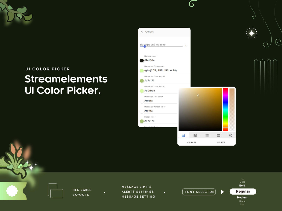 Trasparent Frog Chat Widget: Froggy Glass Stream Overlay (Streamelements)