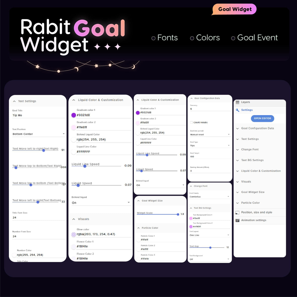 Rabbit Liquid Filling Goal Widget | Customizable Streamer Goals (Digital Download)
