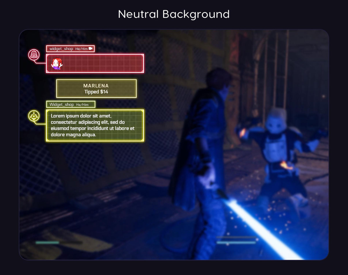 Sci-Fi Twitch Chat Widget for OBS, Kick and Streamlabs | Animated Galaxy Neon Stream Overlay