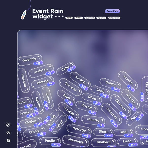Animated Sub Event Rain Widget for Twitch Streamers (Digital Download)