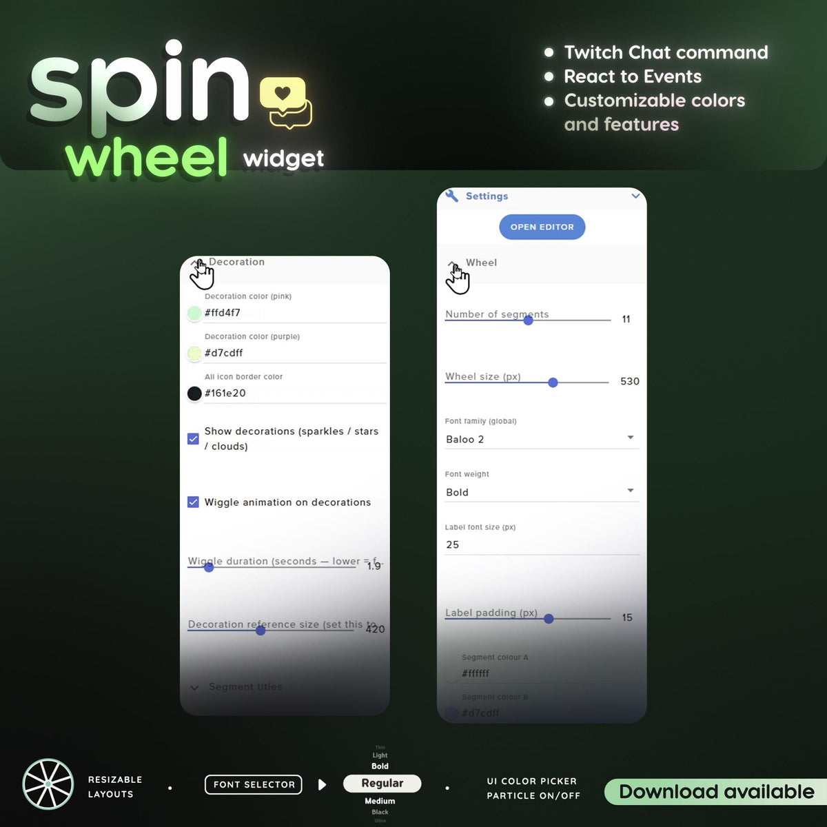 Cute Frog Twitch Spin Wheel Widget | Interactive Chat Command Overlay (Digital Download)
