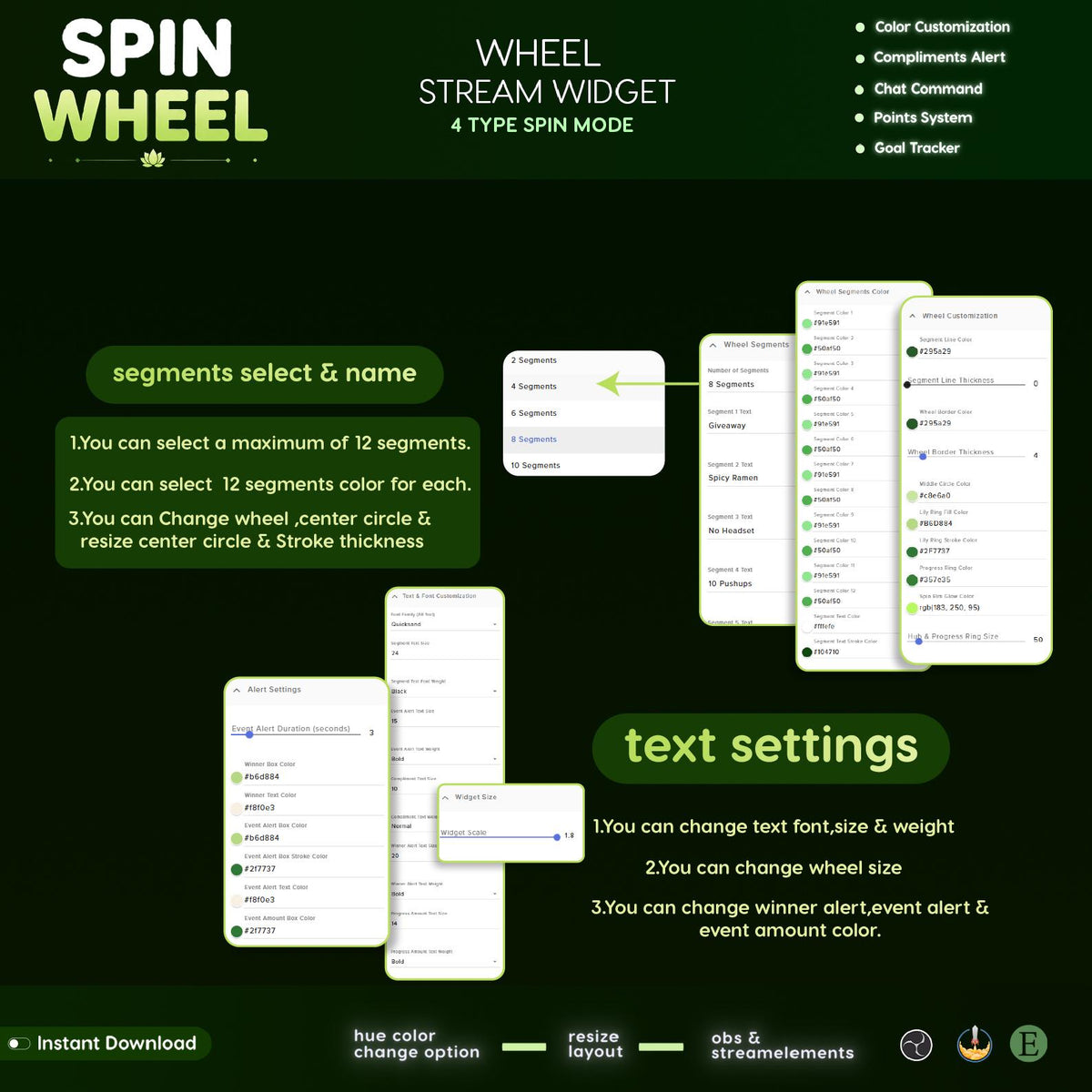 Lilypad Spin Wheel Widget | Event Reactive | Auto Spin | Manual Command | Streamelements | Twitch (Digital Download)