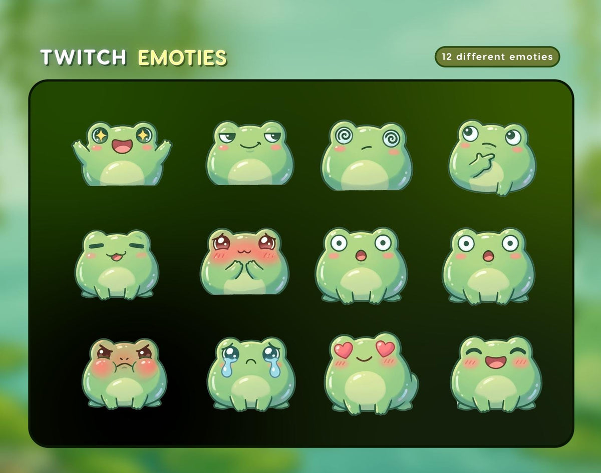 Frog Twitch Overlay || Kawaii Pond Stream Package for OBS & StreamElements .