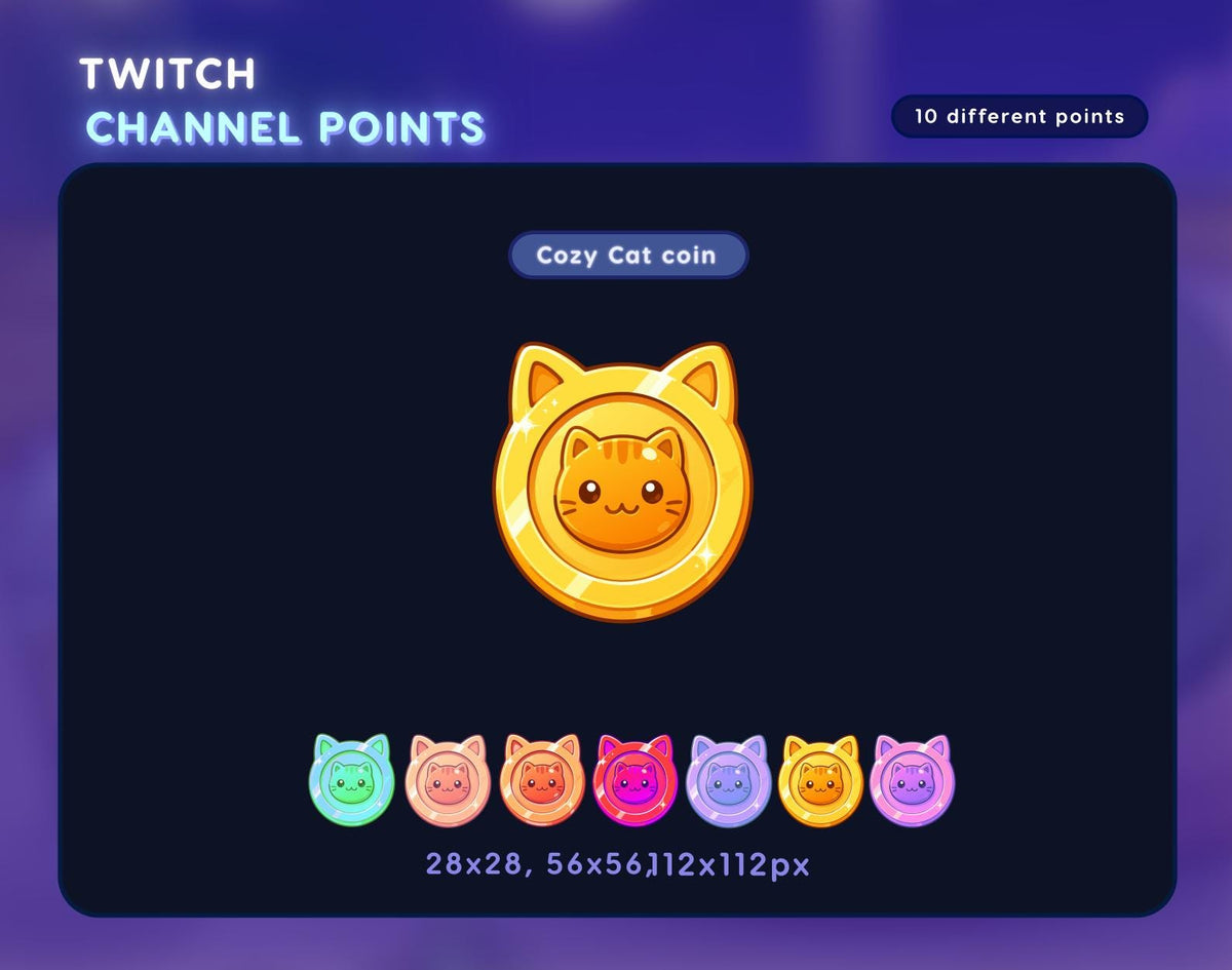 Cozy Cat Twitch Overlay | Dreamy Kawaii Streaming Package for OBS & StreamElements .