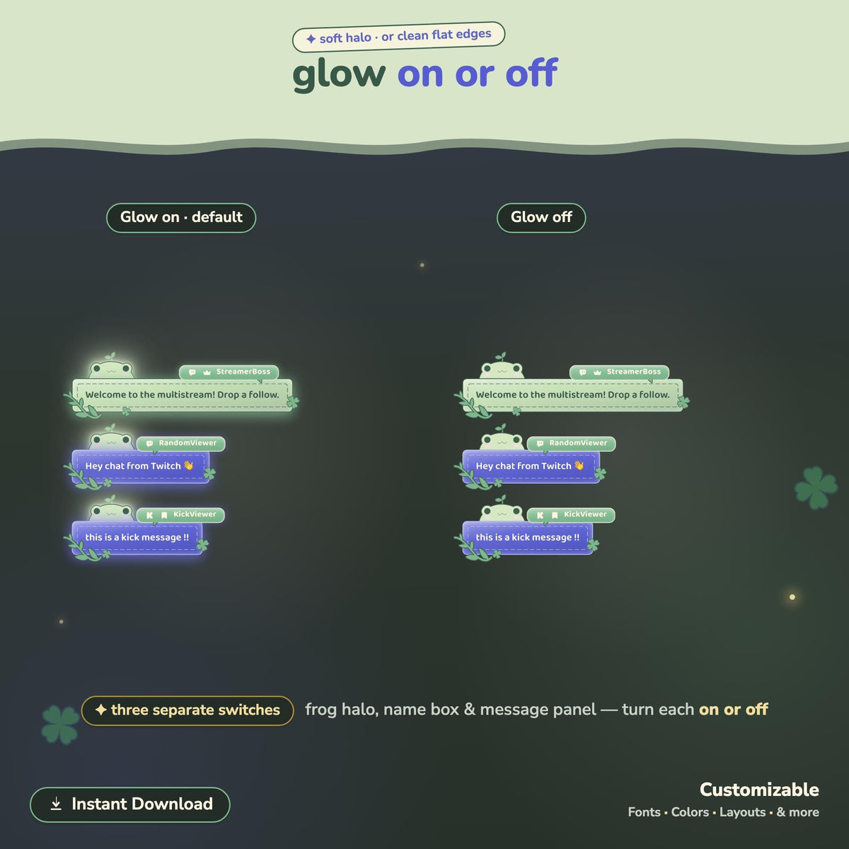 Multistream Starlight Galaxy Froggy Chat Widget | Twitch YouTube Kick Widget | StreamElements (One Click Installation)