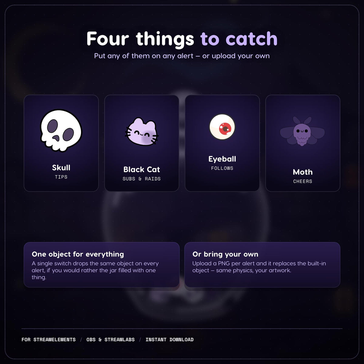 Spooky Jar Goal Widget for StreamElements | Animated Halloween Twitch Sub Goal Overlay, Falling Skulls Donation Tracker, OBS Kick Ko-fi