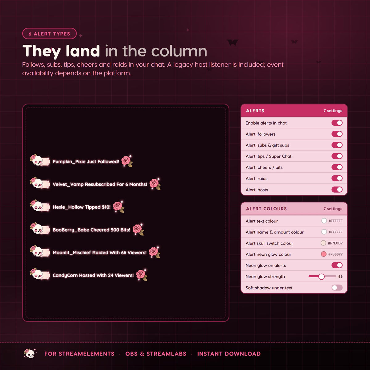Halloween Multichat Widget for Twitch & Kick, Vertical Chat Overlay, Ko-fi Alerts, 7TV Emotes, StreamElements OBS