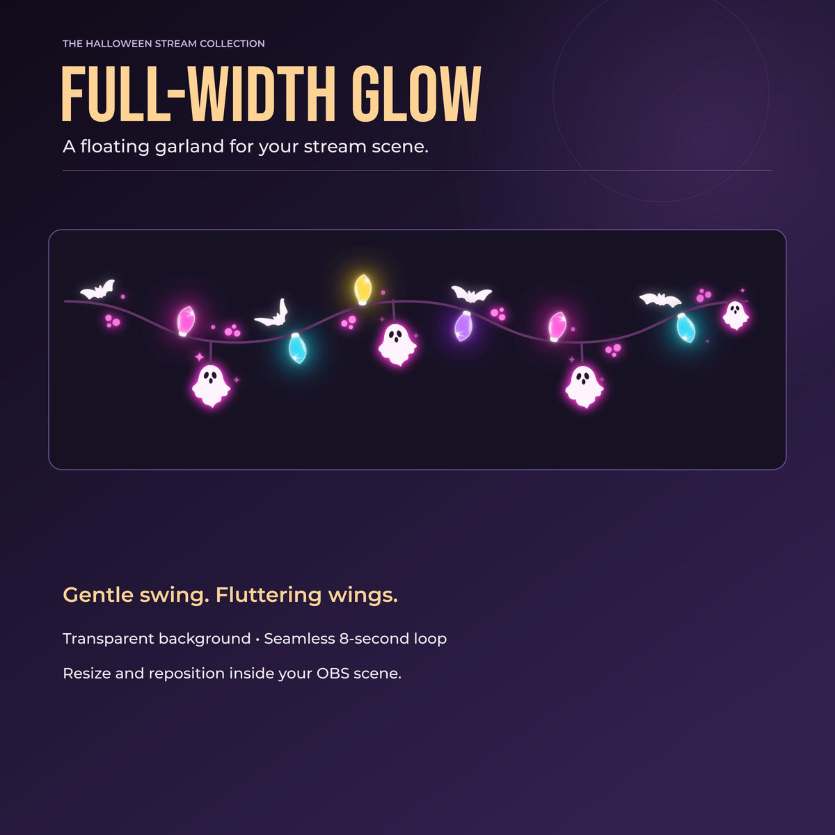 Halloween Stream Decorations | 5 Animated Cozy Halloween Decorations | Twitch Stream Package | Halloween Overlay | OBS (digital download)