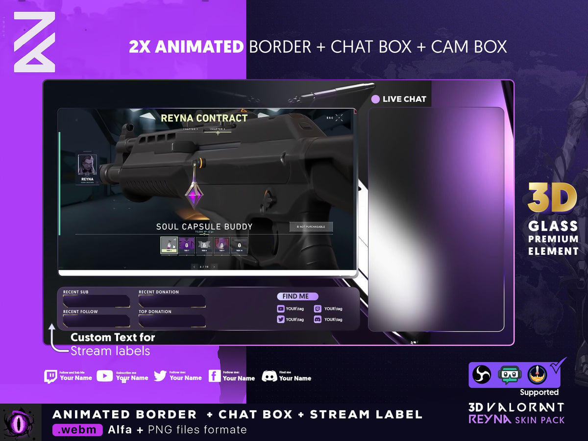 Valorant  3D Stream Overlay Bundle