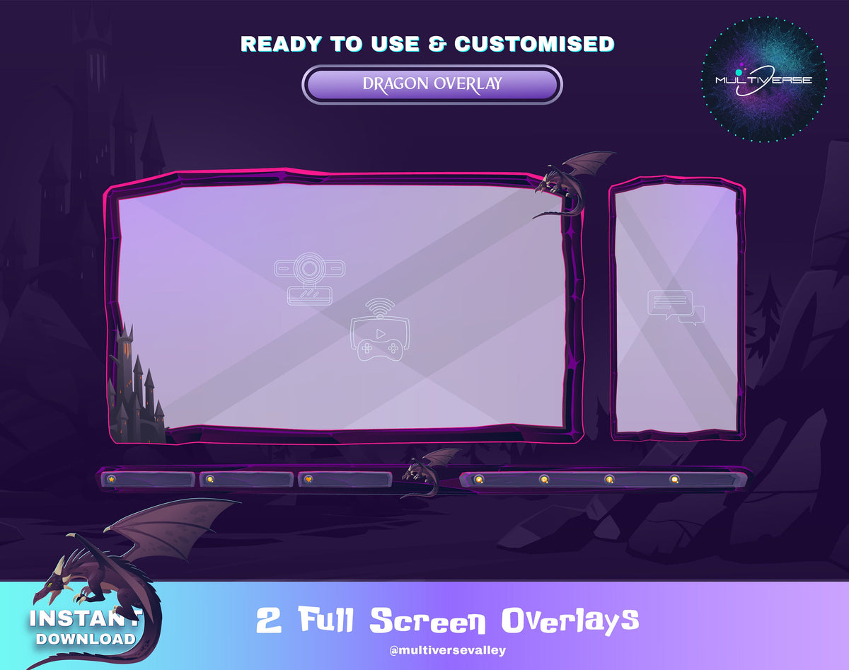 Dragon Theme Twitch Overlay Package