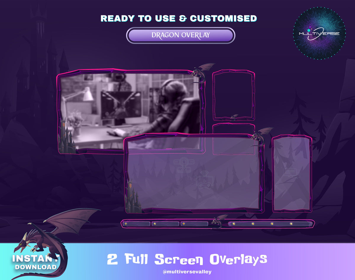 Dragon Theme Twitch Overlay Package