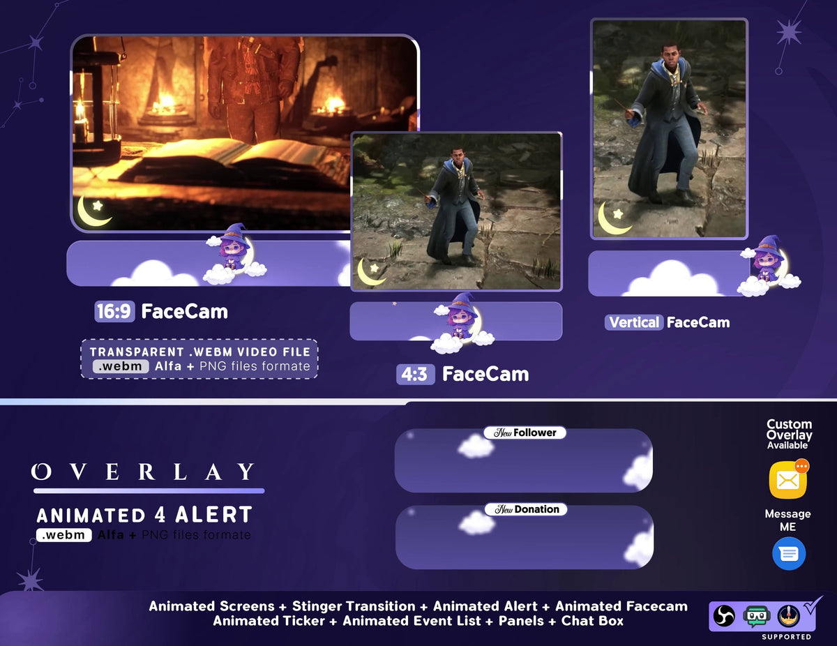 Animated "Moon Witch" Complete Stream Bundle