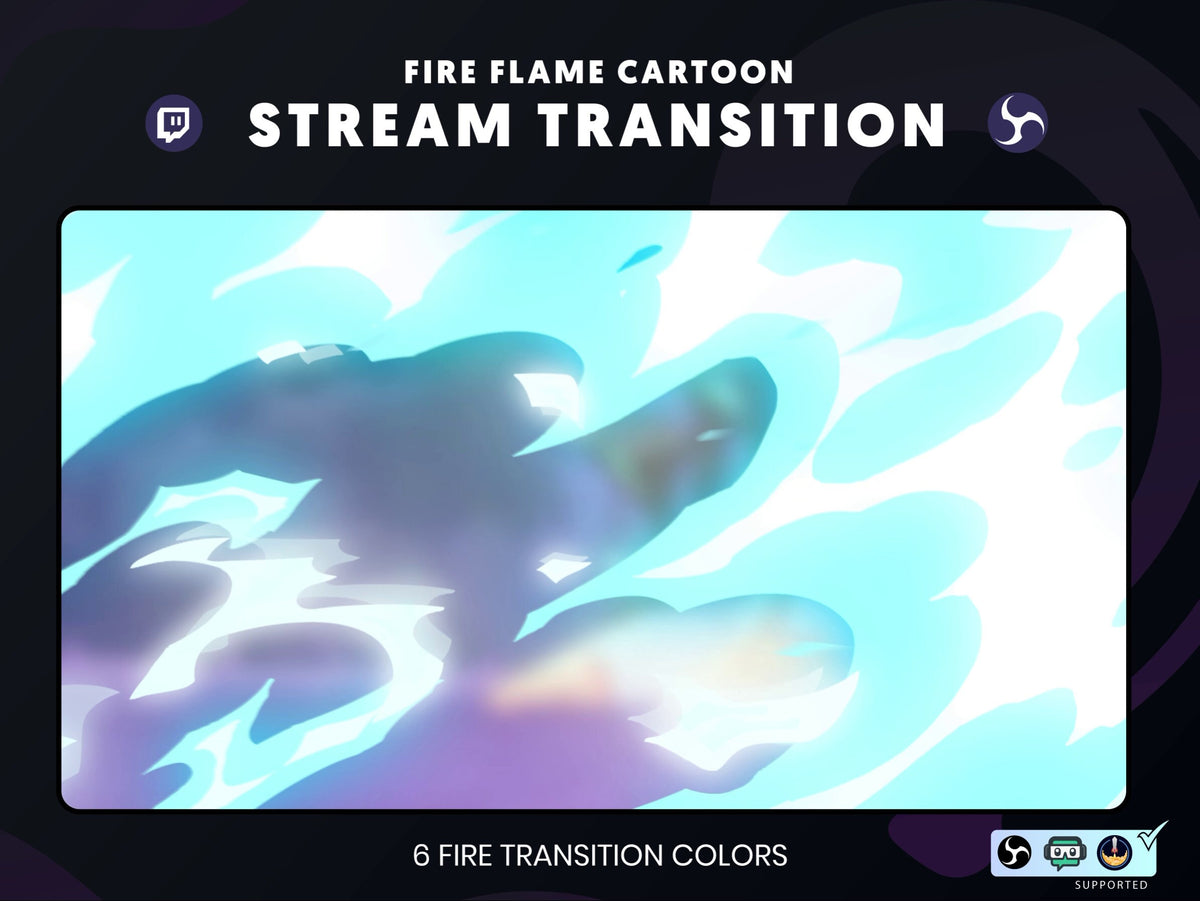 Fire Flame Cast 6 Colour Cartoon Transition