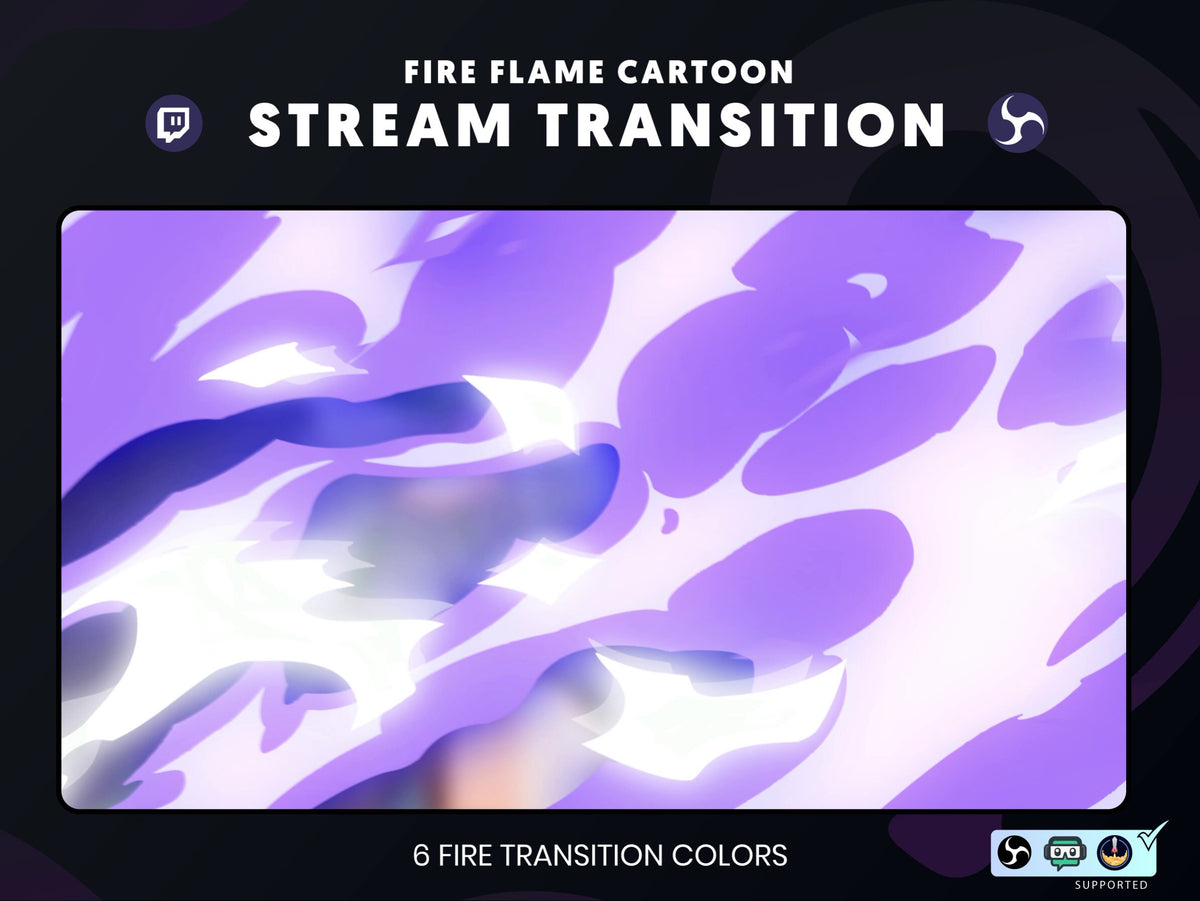 Fire Flame Cast 6 Colour Cartoon Transition