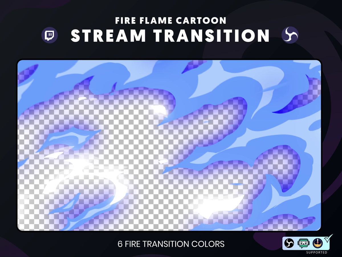 Fire Flame Cast 6 Colour Cartoon Transition