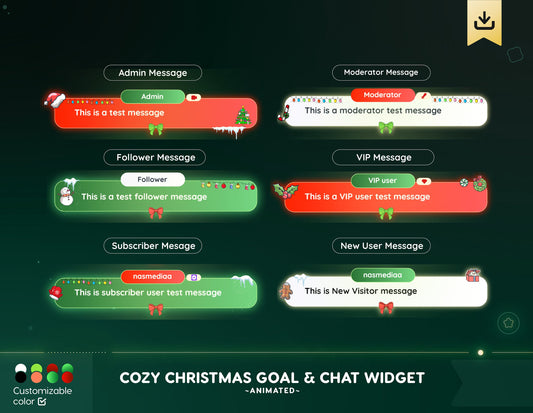 Cozy Christmas Chat Widget