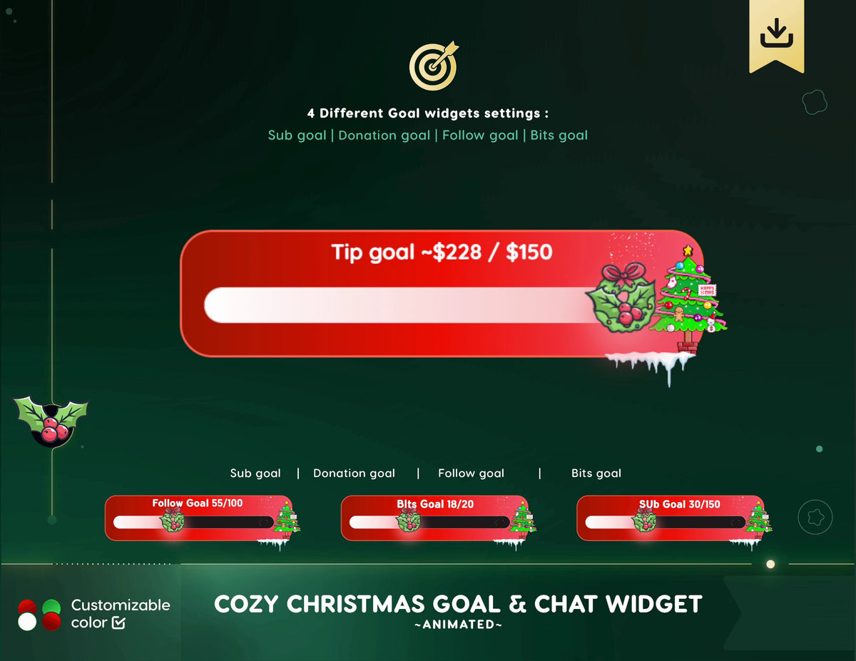 Cozy Christmas Chat Widget