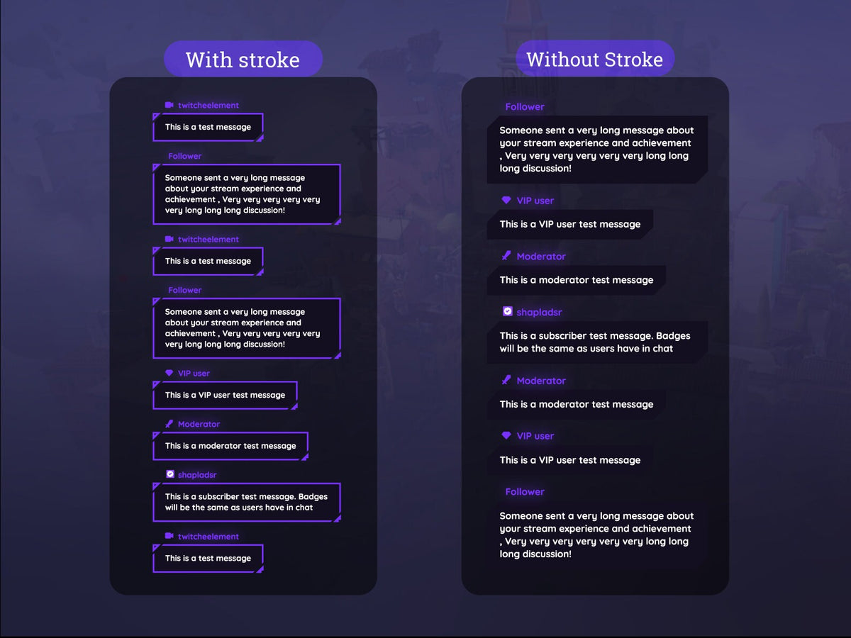 Chat widget Streamelements Cyber